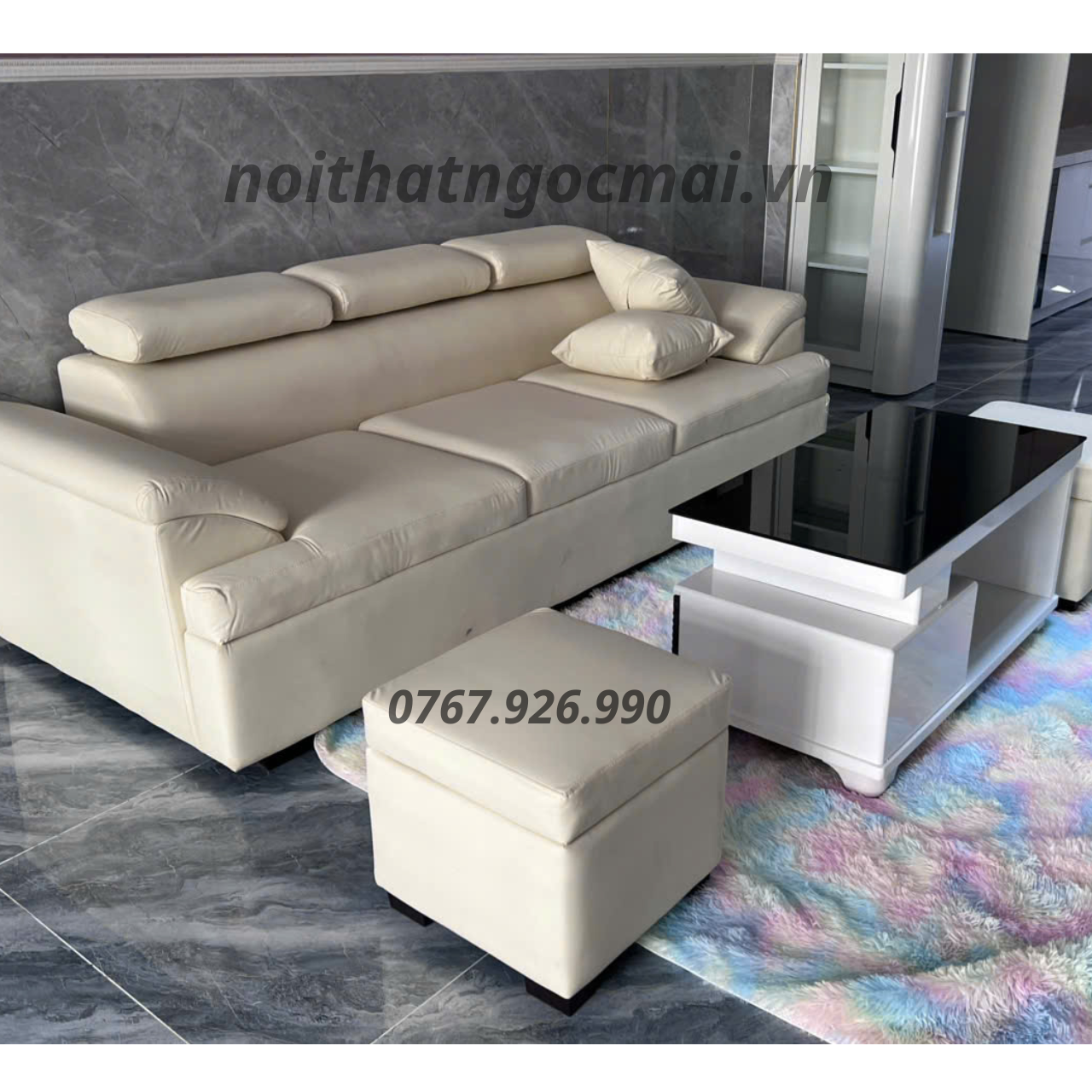 Combo Sofa Băng Da Cao Cấp 2m2 - HM225 Cho Phòng Khách Sang Trọng - Ảnh 10