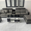 Bộ Sofa Da 3M Kèm 2 Đôn Và Bàn – Sofa Phòng Khách Hiện Đại Mã HM370