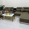 Bộ sofa ca0 cấp góc L 3m3x1m6-Thư giãn kèm bàn trà và ghế phụ sang trọng -Mã MH040