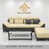 Bộ Sofa Da Pu Cao Cấp 2M2x85  Kèm 1 Đôn Và Bàn Trà – Sofa Phòng Khách Hiện Đại - Mã: MHO16