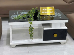 Bàn trà Sofa mặt kính cao cấp HM1