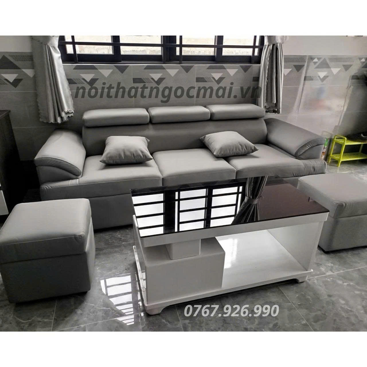 Bộ Sofa Da Cao Cấp 2m2 Đầu Bật nhiều chế độ – MH024 Cho Phòng Khách Nhỏ Gọn - Ảnh 8