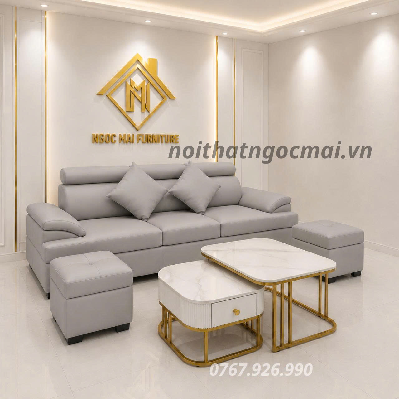Bộ Sofa Da Cao Cấp 2m2 Đầu Bật nhiều chế độ – MH024 Cho Phòng Khách Nhỏ Gọn - Ảnh 6