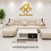Bộ sofa góc L 3m3x1m6 Cổ điển Cao cấp Tay Phối Viền Gỗ-Thư giãn kèm bàn trà và ghế phụ sang trọng -Mã MH010