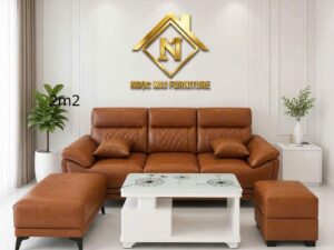 Bộ Sofa Da Cao Cấp 2m2 thiết kế caro sang trọng - mã MH023 diện tich phù hộ cho tất cả phòng khách– HM229 C