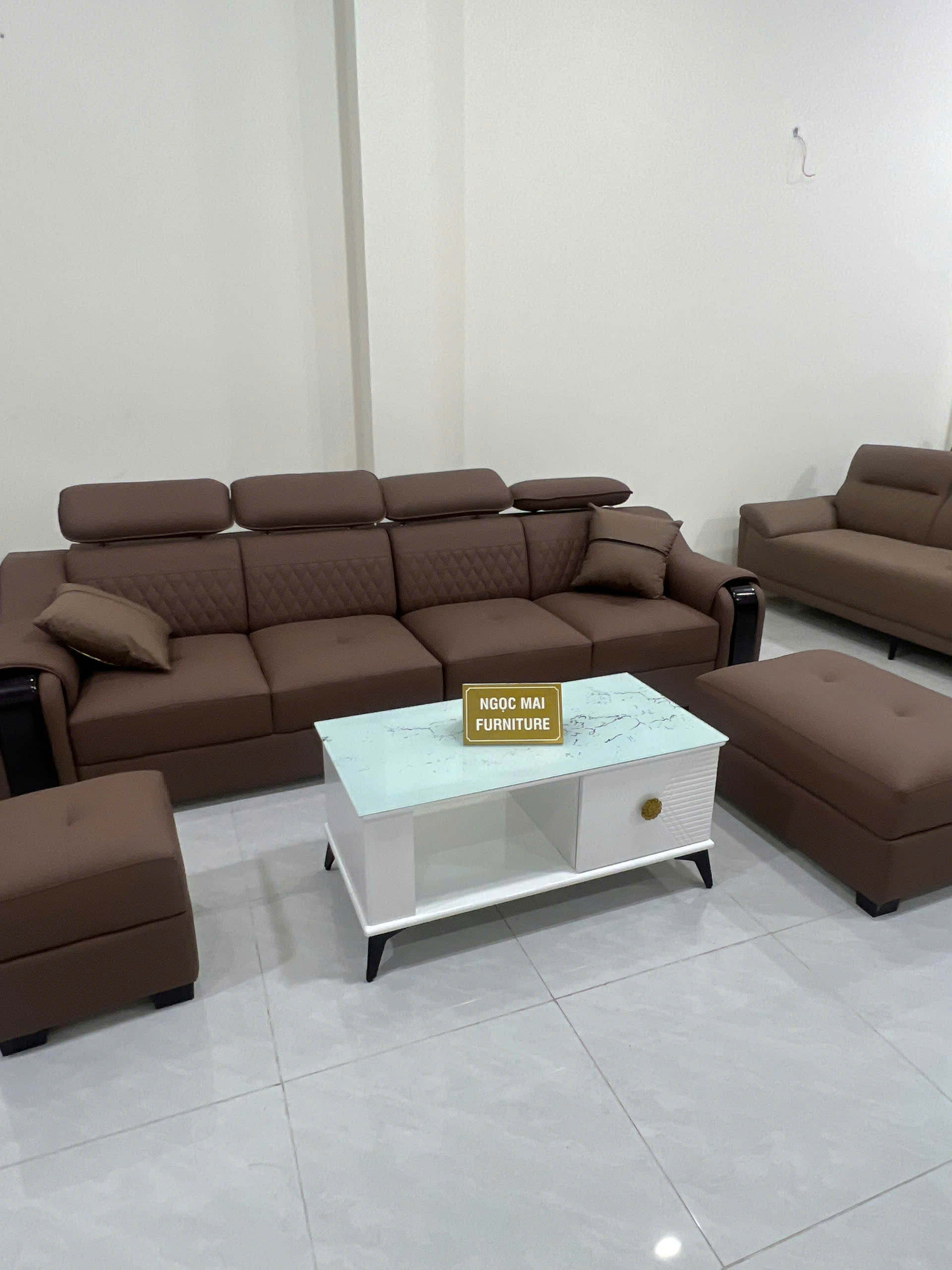 Bộ Sofa Da Cao Cấp 2m8x85 Kèm 2 Đôn Và Bàn Trà – Sofa Phòng Khách Hiện Đại - Mã MH015 - Ảnh 16