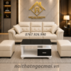 Bộ Sofa Da 2M2 MH98 Kèm 2 Đôn Và Bàn – Sofa Phòng Khách Hiện Đại