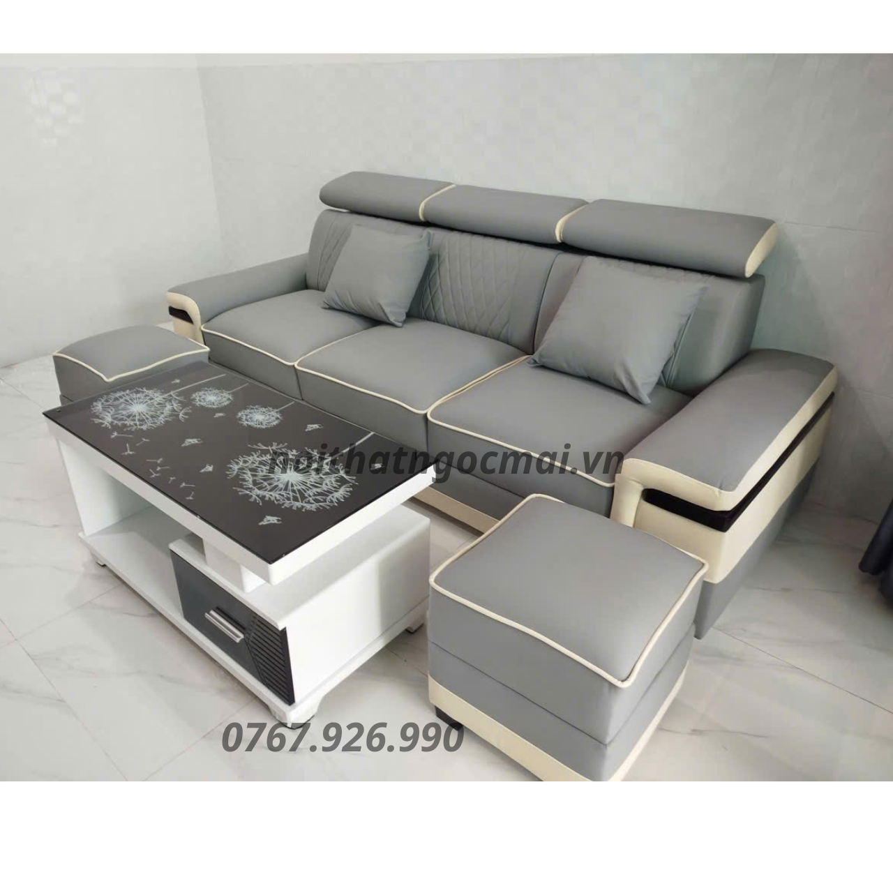 Bộ Sofa Băng Da Cao Cấp 2m2 - HM229 Cho Phòng Khách Nhỏ Gọn - Ảnh 2