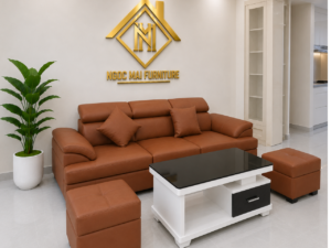 Combo Sofa Băng Da Cao Cấp 2m2 - HM225 Cho Phòng Khách Sang Trọng