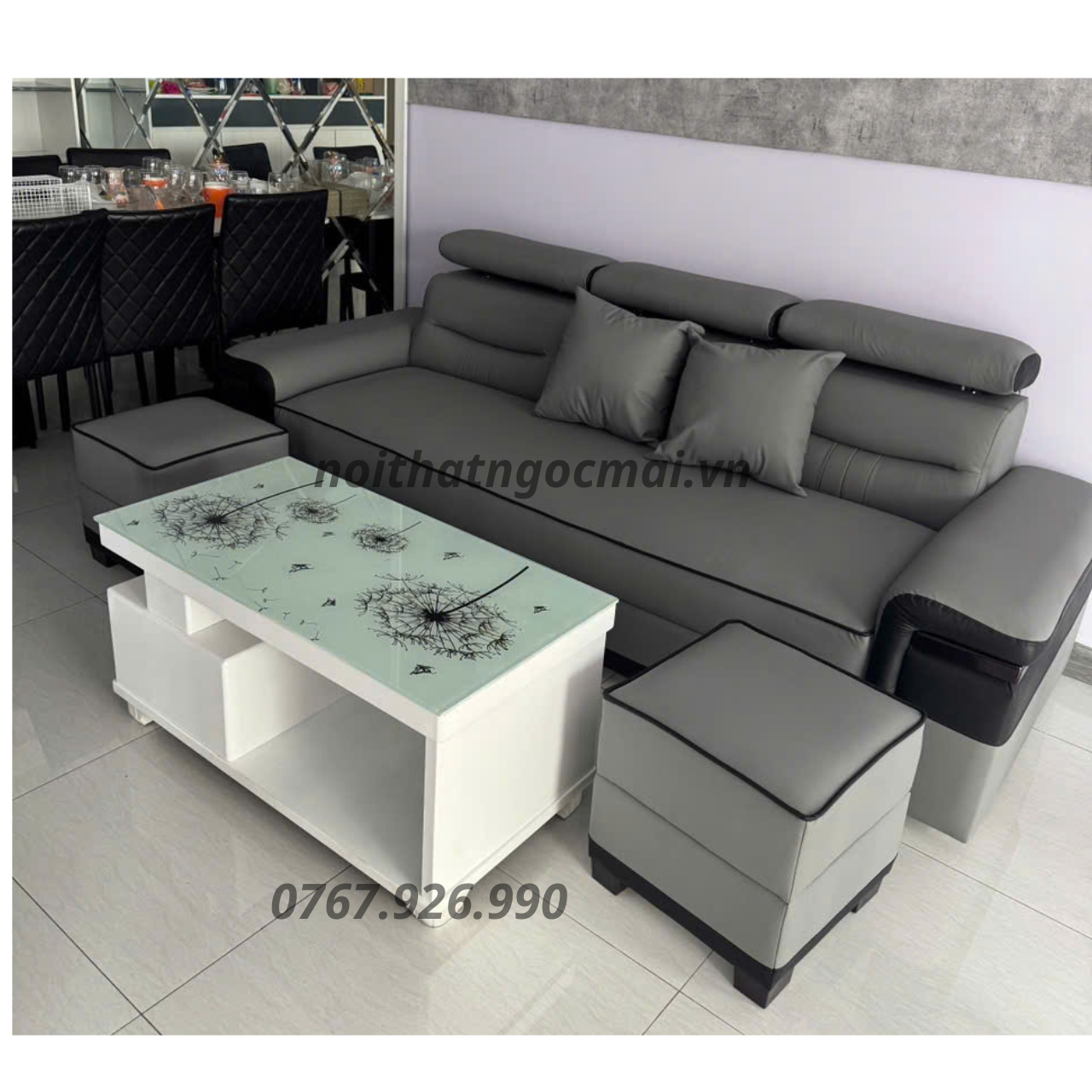Bộ Sofa Băng Da Cao Cấp 2m2 - HM229 Cho Phòng Khách Nhỏ Gọn - Ảnh 7