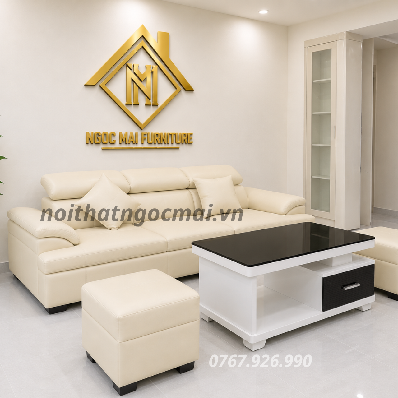 Combo Sofa Băng Da Cao Cấp 2m2 - HM225 Cho Phòng Khách Sang Trọng - Ảnh 3