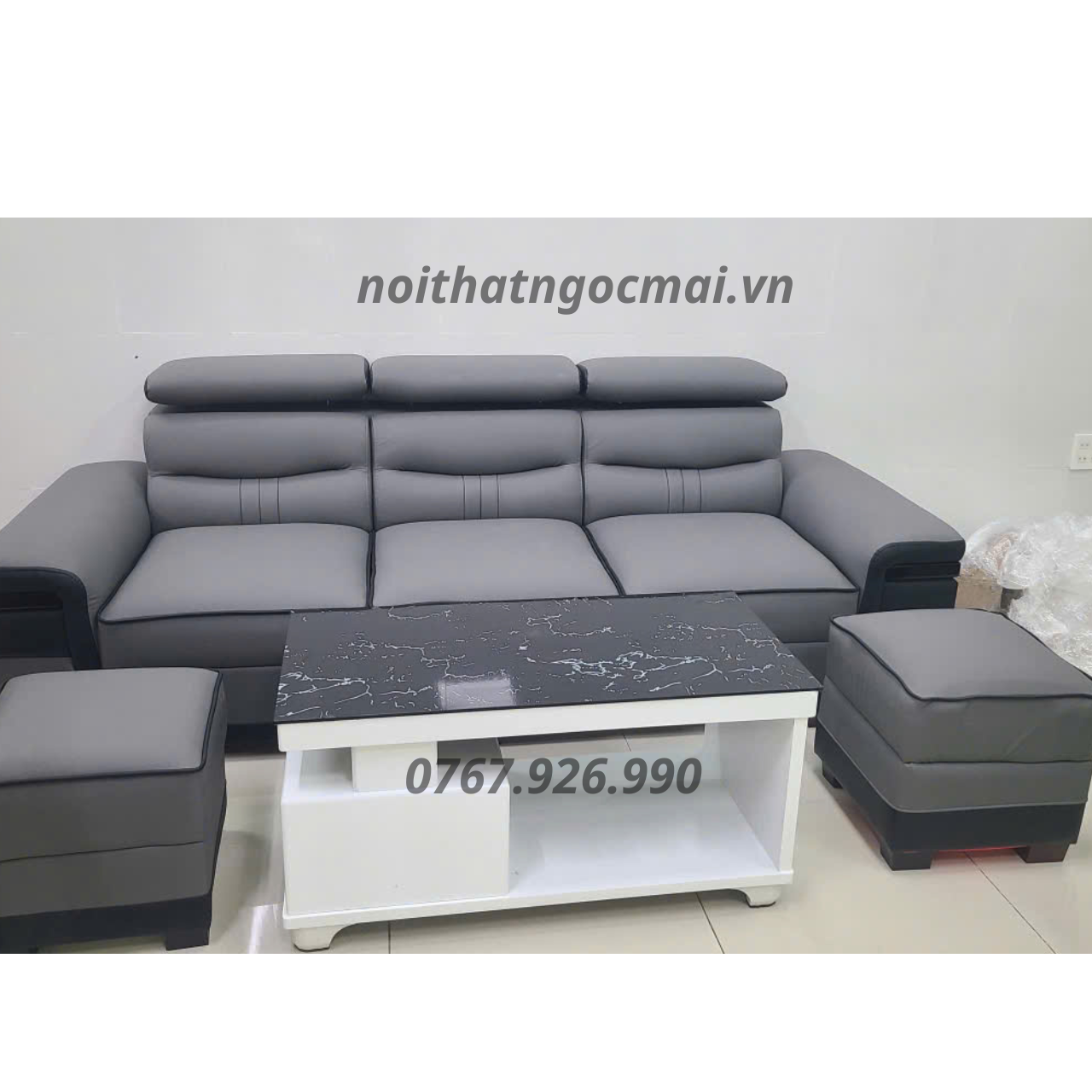 Bộ Sofa Băng Da Cao Cấp 2m2 - HM229 Cho Phòng Khách Nhỏ Gọn - Ảnh 8