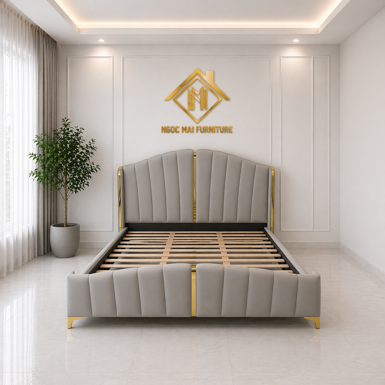 Giường ngủ bọc nệm hiện đại 1m6x2m,💥 CAO CẤP 💥 Sang trọng, phù hợp với mọi phong cách nội thất.-Mã MH019 - Ảnh 6
