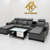 Bộ sofa góc L 3m2x1m6 Thư giãn kèm bàn trà và ghế phụ sang trọng - Mã HM550