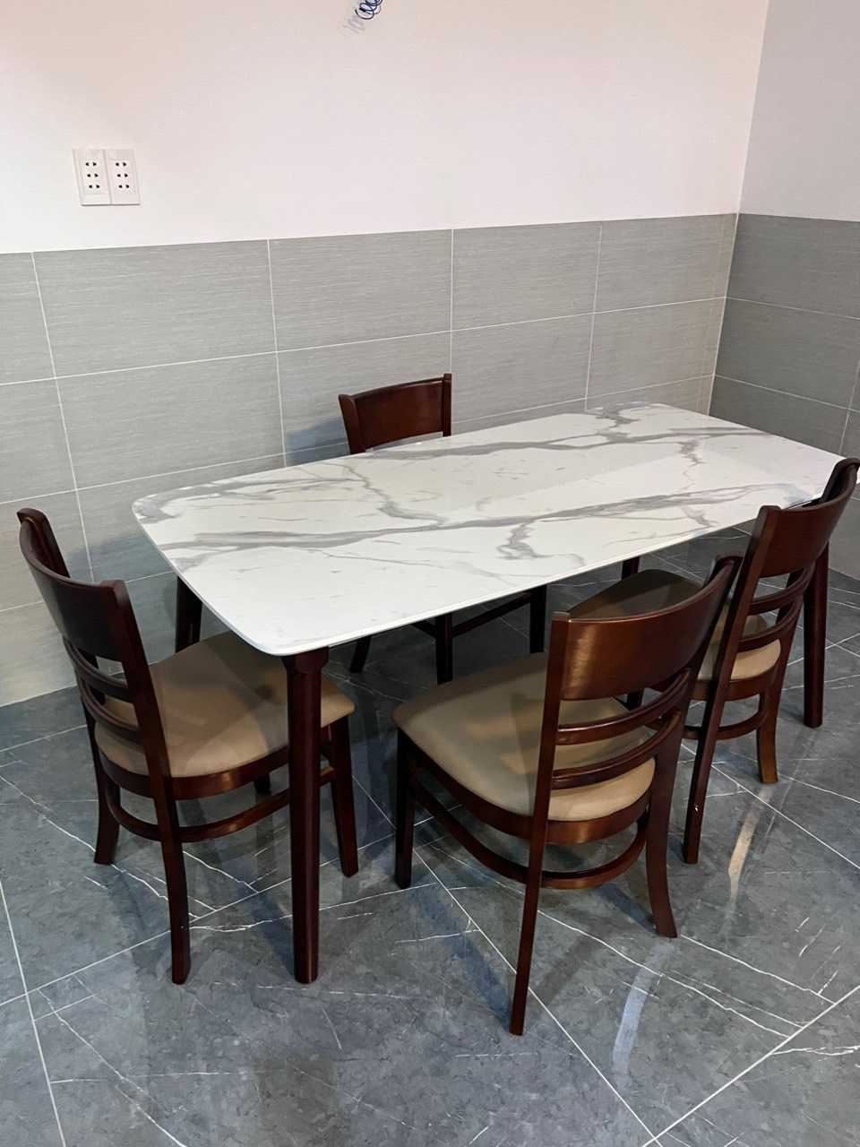 Bộ bàn ăn cơm 6 ghế full gỗ cau su trắng Thiết Kế Hiện Đại - mã MH032 - Ảnh 14