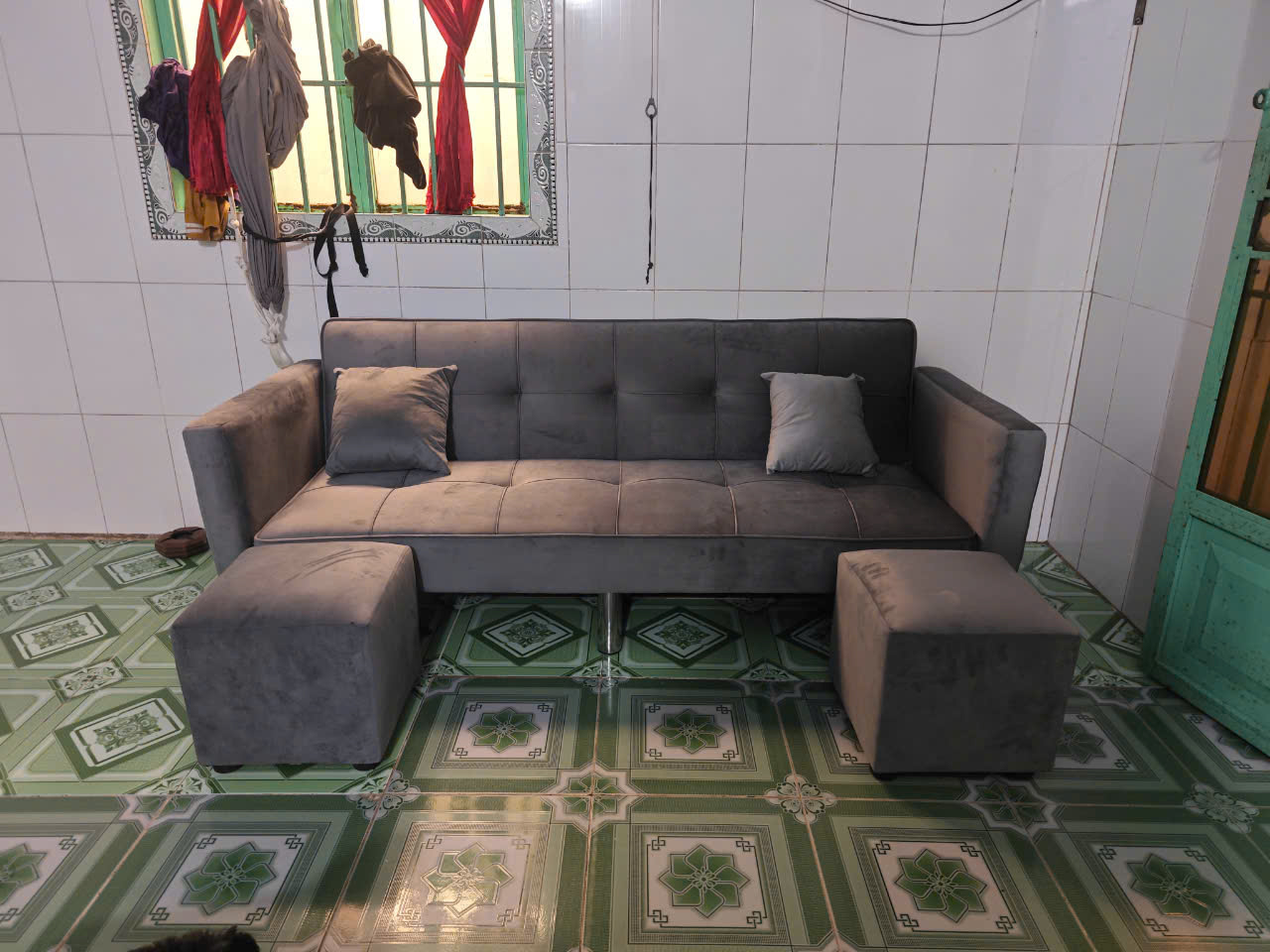 Bộ sofa bed phòng tiếp khách 6 món - sofa căn hộ da pu-mã MH042 - Ảnh 17