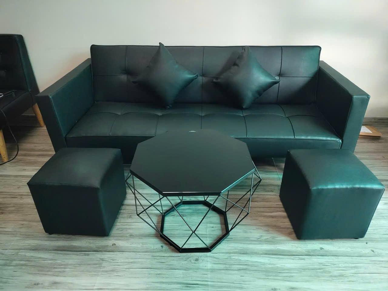 Bộ sofa bed phòng tiếp khách 6 món - sofa căn hộ da pu-mã MH042 - Ảnh 13