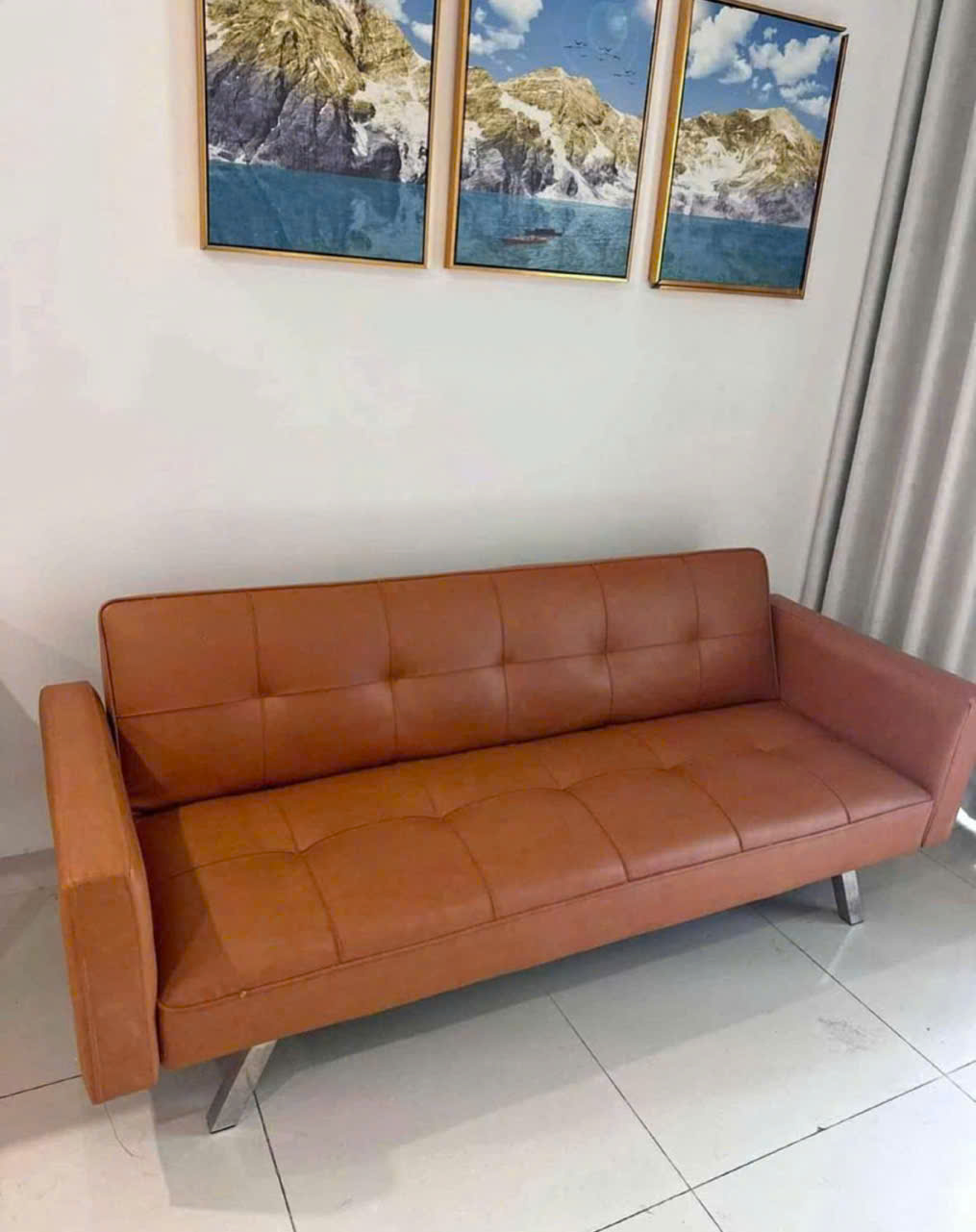 Bộ sofa bed phòng tiếp khách 6 món - sofa căn hộ da pu-mã MH042 - Ảnh 14