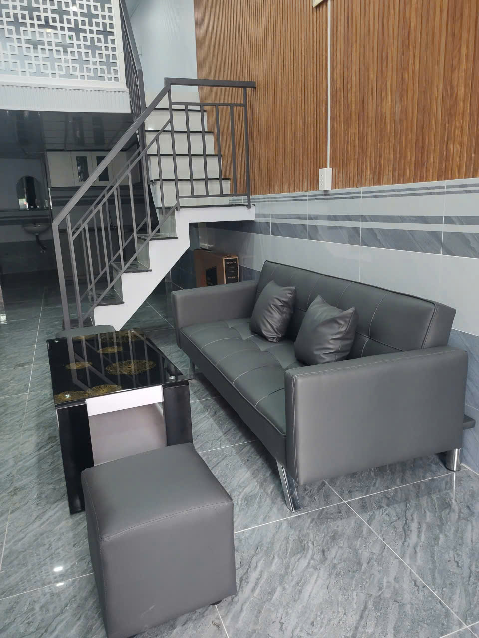 Bộ sofa bed phòng tiếp khách 6 món - sofa căn hộ da pu-mã MH042 - Ảnh 7