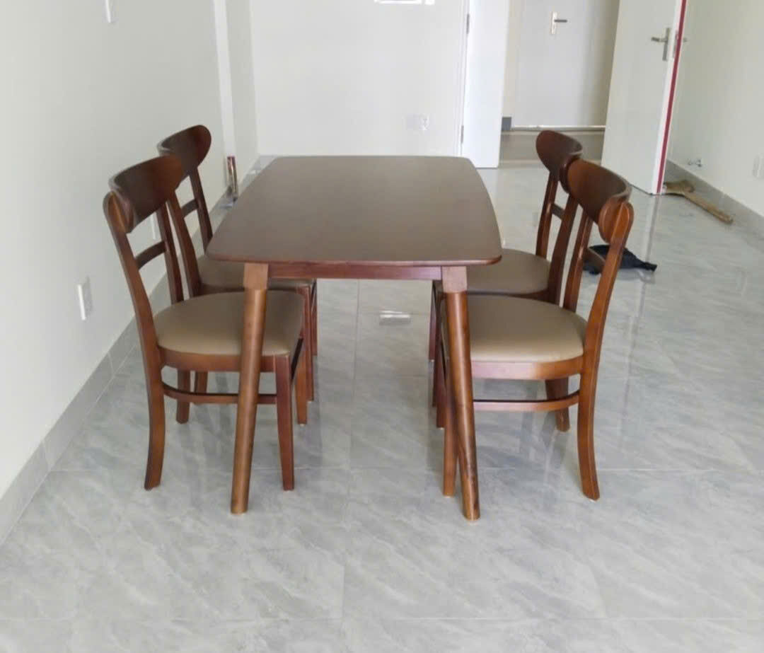Bộ Bàn Ăn 4 ghế gỗ cabin thiết kế hiện đại - mã MH034