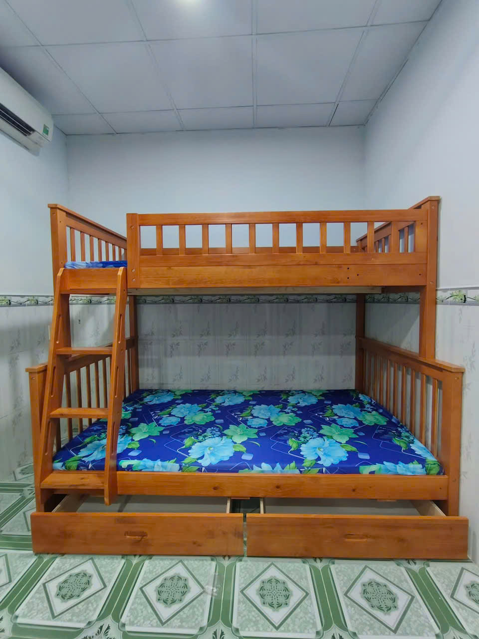 Giường Tầng Bằng Gỗ Dành Cho Trẻ Em, An Toàn, Bền Lâu, Tiện Nghi, Thoải Mái Khi Sử Dụng-Mã MH017 - Ảnh 10