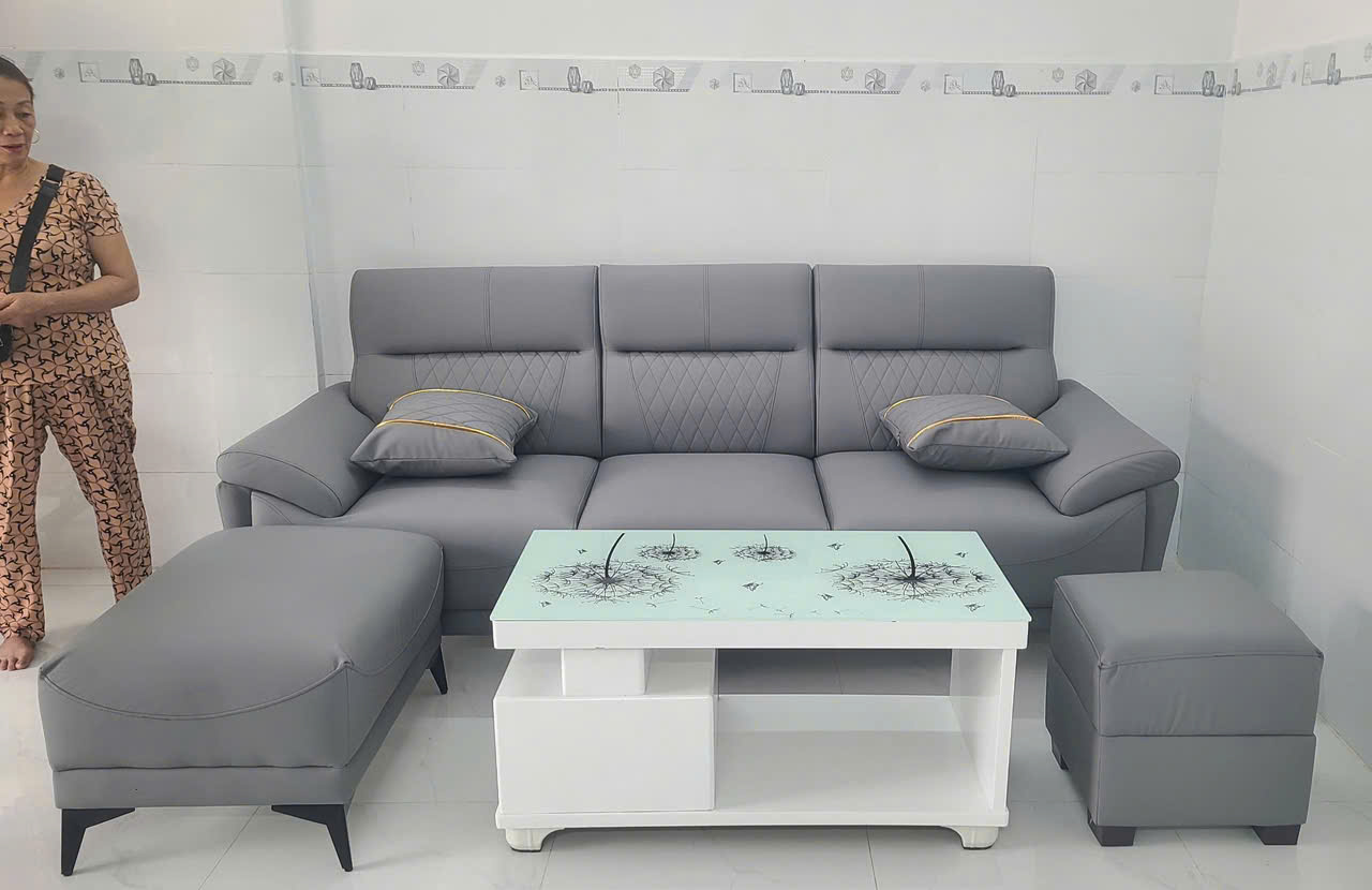 Bộ Sofa Băng Da Cao Cấp 2m2 caro – HM450 Cho Phòng Khách Nhỏ Gọn - Ảnh 10