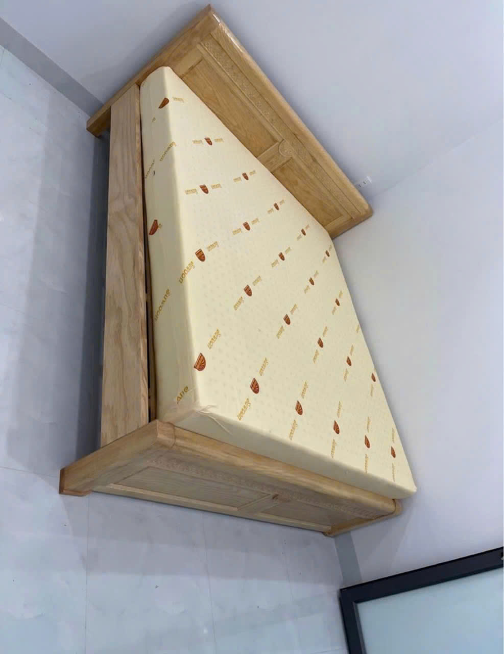 Gường Gỗ Sồi 1M6x2M Công Nghệ Hiện Đại Đã Xử Lý Mối Mọt-mã MH335 - Ảnh 5