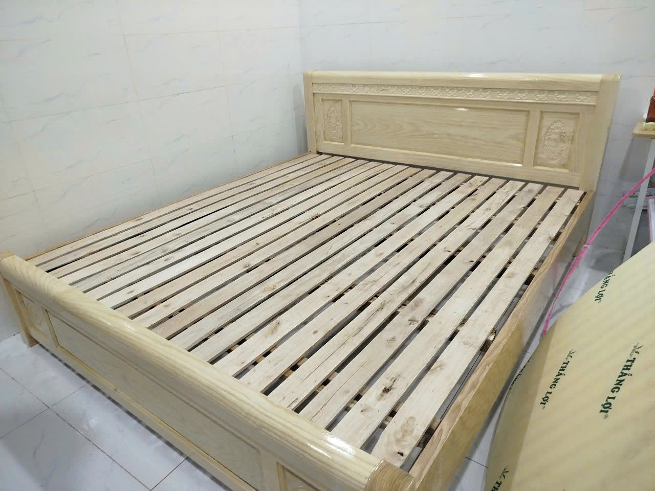 Gường Gỗ Sồi 1M6x2M Công Nghệ Hiện Đại Đã Xử Lý Mối Mọt-mã MH335 - Ảnh 7