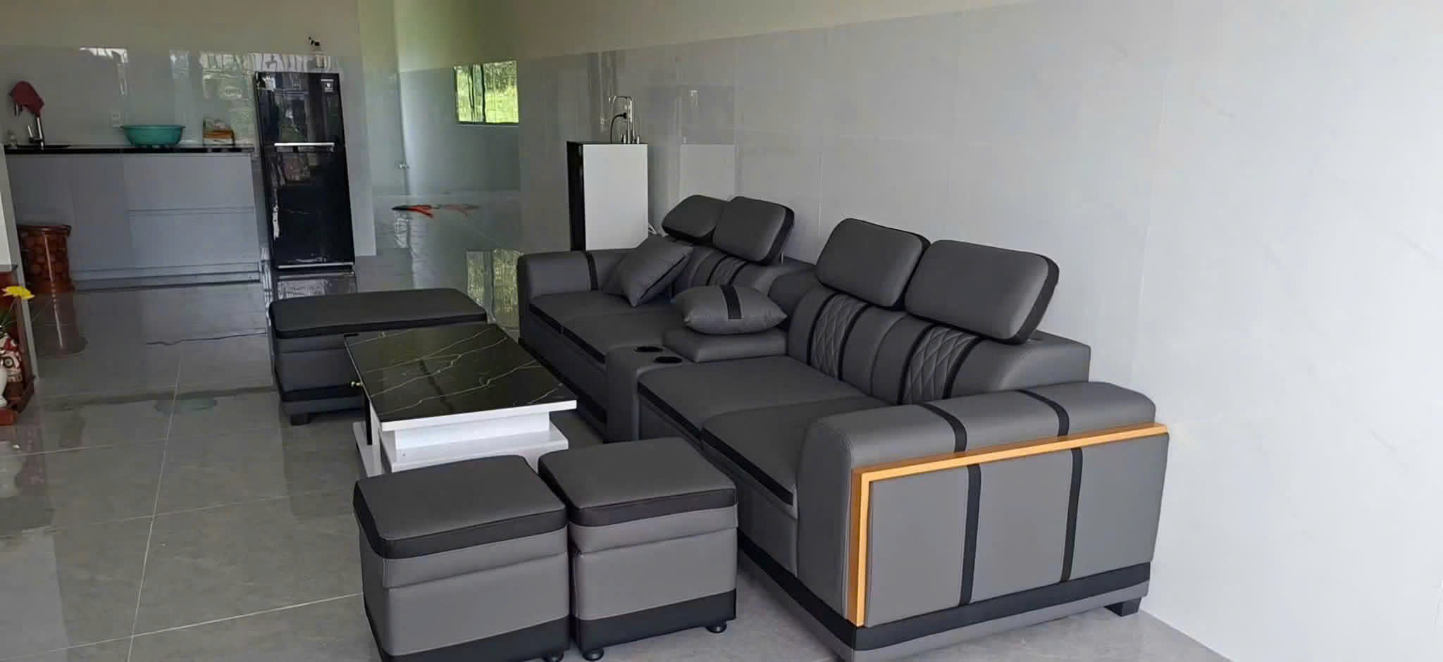 Bộ Sofa Da 3M Kèm 2 Đôn Và Bàn Mã MH301 – Sofa cao cấp thiết kế sang trọng - Ảnh 6