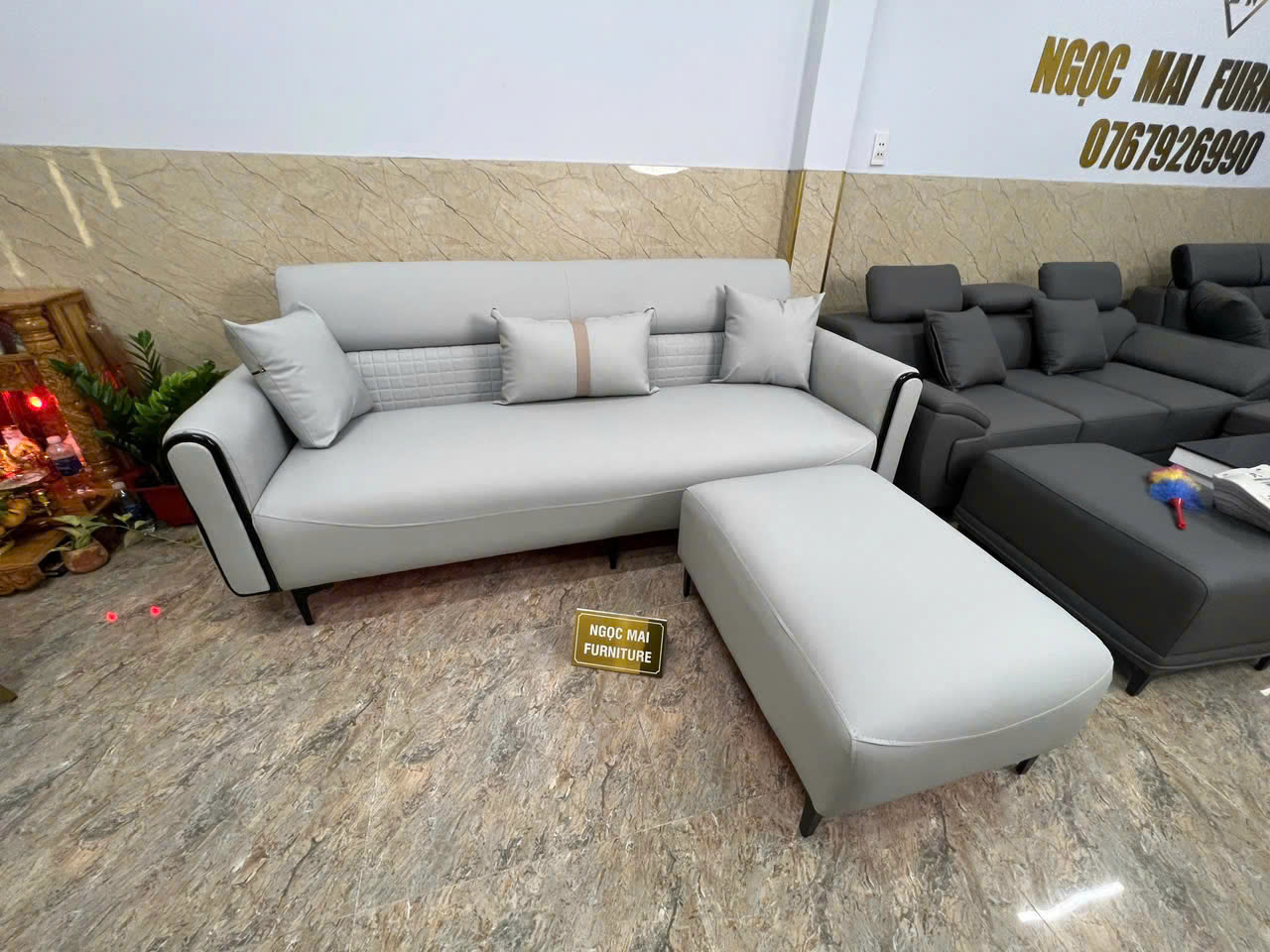 Bộ Sofa Băng Da Cao Cấp 2m2 -1 bàn trà+1 đôn lớn ,phù hợp với diện tích nhỏ– MH352 - Ảnh 10