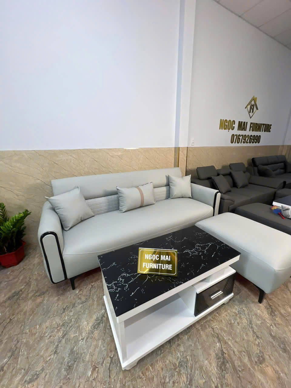 Bộ Sofa Băng Da Cao Cấp 2m2 -1 bàn trà+1 đôn lớn ,phù hợp với diện tích nhỏ– MH352 - Ảnh 12