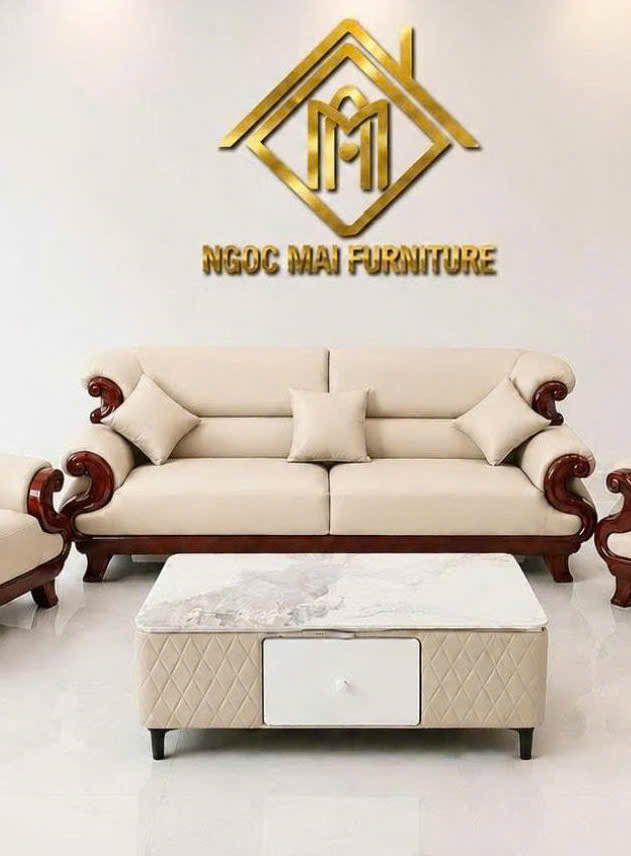 BỘ SOFA CAO CẤP THỜI THƯỢNG SANG TRỌNG -QUÝ TỘC 2M4 +2 ĐÔN +2 GỐI+1 BÀN TRÀ- mã MH357 - Ảnh 10
