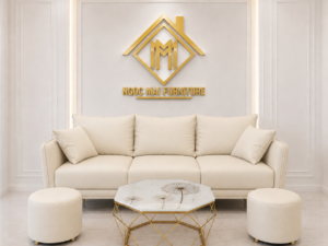 sofa da pu 2m2+1 bàn trà+2 đôn nhỏ ,thiết kế cực xinh,- mã MH353