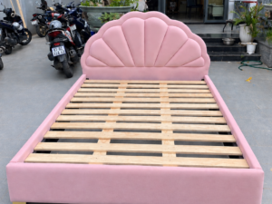 Giường ngủ bọc da 1m6x2m thiết kế cánh hoa-hiện đại đẹp mắt- mã MH358