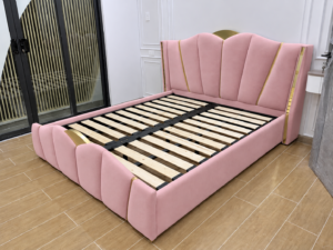 Giường Bọc nệm thiết kế soc viền sang trọng mẫu mới hiện đại 1m6x2m-Mã MH361
