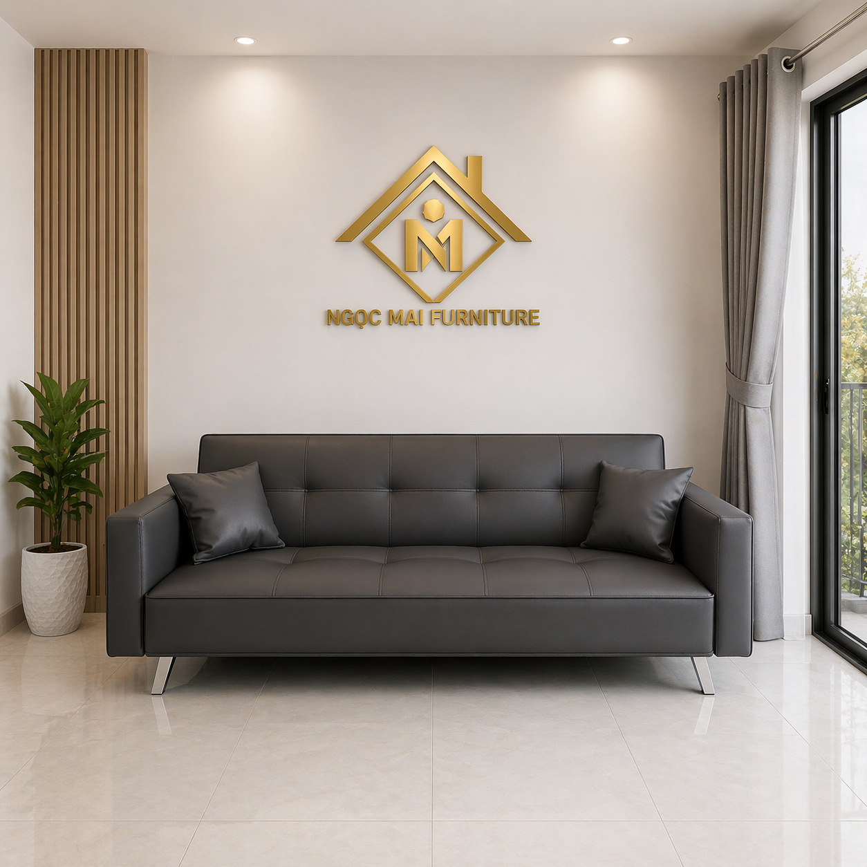 Bộ Sofa Phòng Khách 6 Món Dài 1m7 –decor salon,nail,nhà nhỏ gọn-mã MH354 - Ảnh 9