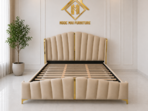 Gường Bọc Nệm 1m8x2m Thiết Kế Múi Viền Sang Trọng Đẹp Mắt-mã HM338