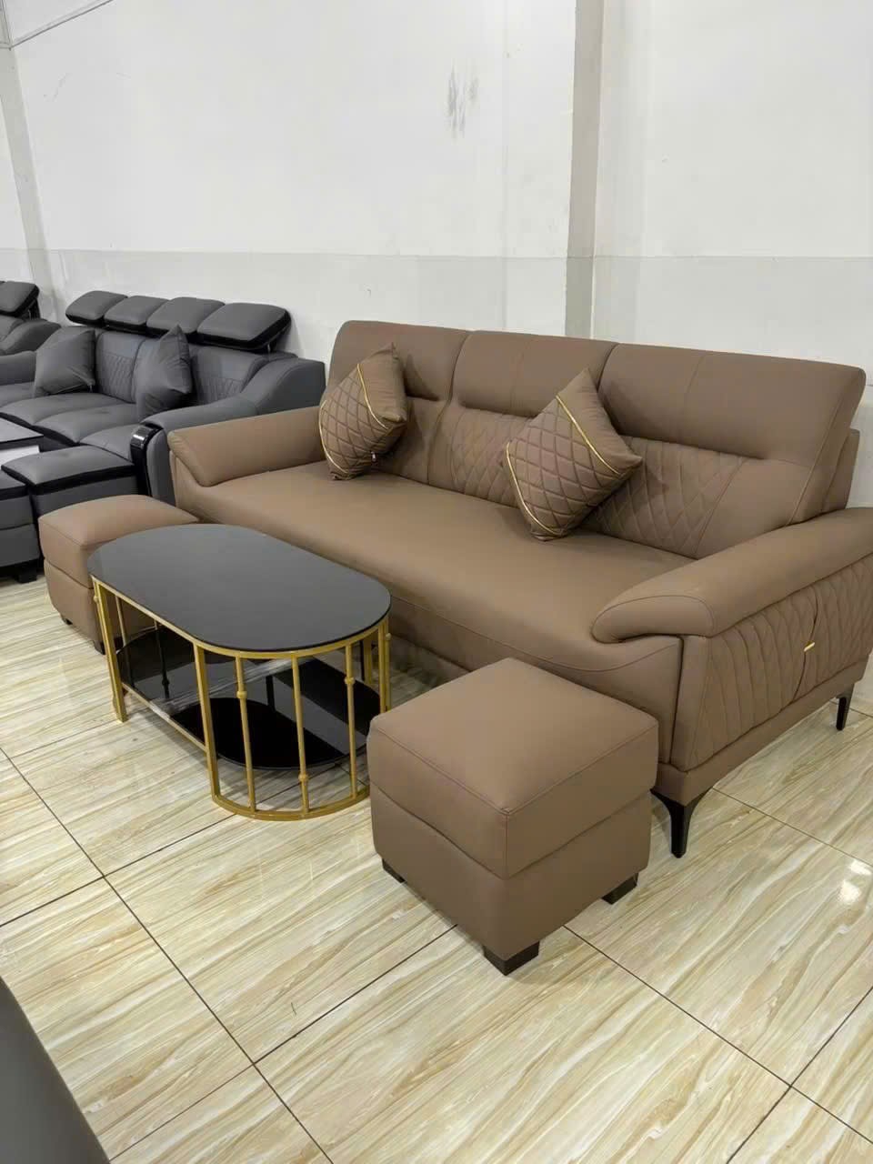 Bộ sofa caro phòng khách 2m2 chân cao hiệ đại-mã MH601 - Ảnh 12
