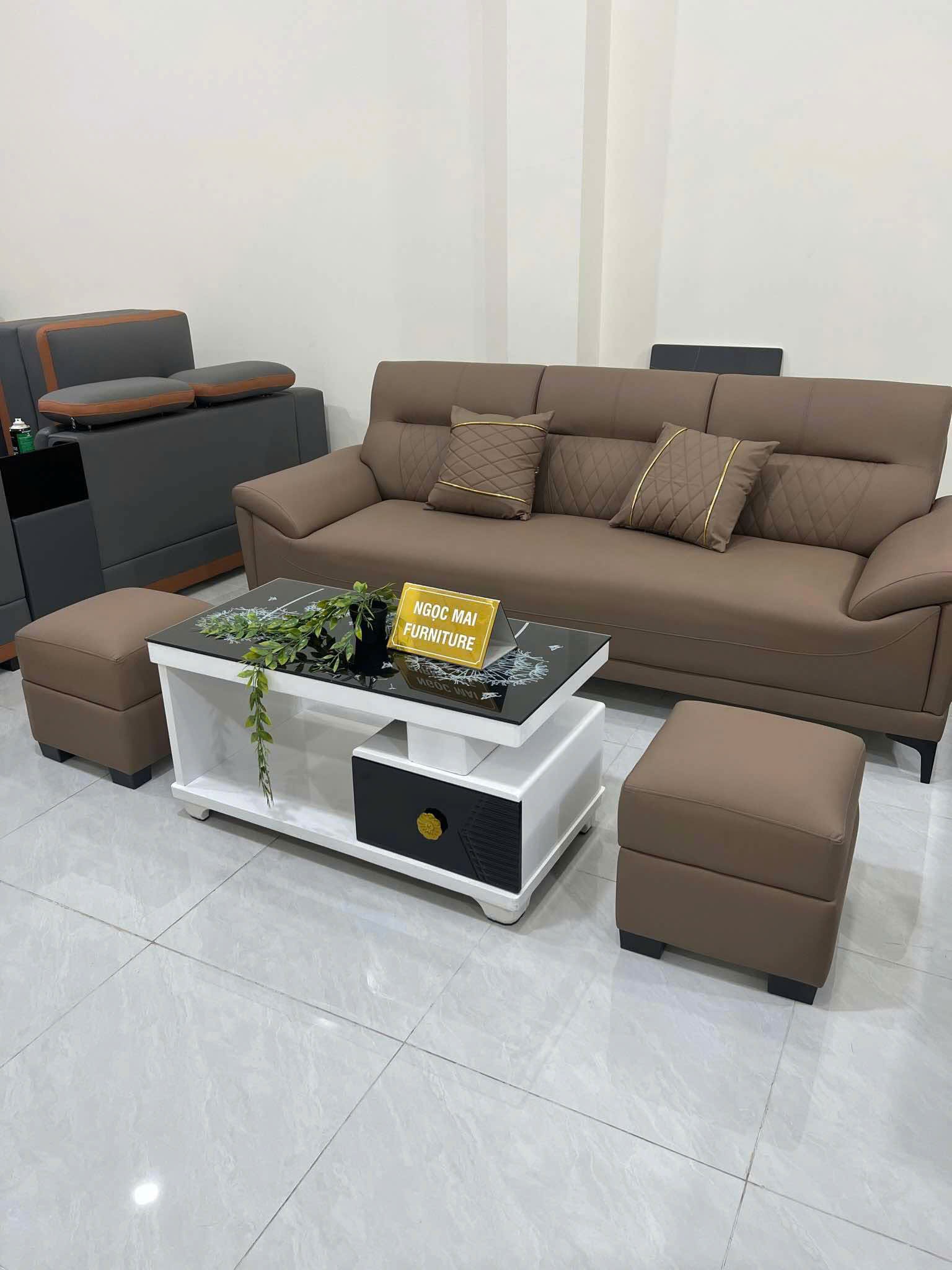 Bộ sofa caro phòng khách 2m2 chân cao hiệ đại-mã MH601 - Ảnh 11