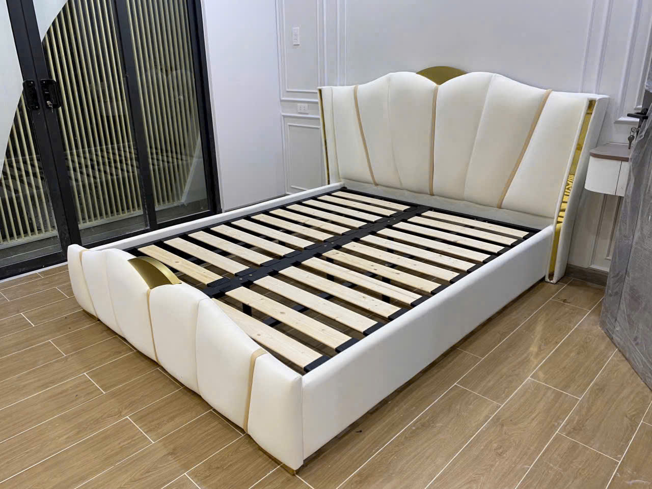 Giường Bọc nệm thiết kế múi viền sang trọng mẫu mới hiện đại 1m8x2m-Mã MH362 - Ảnh 6