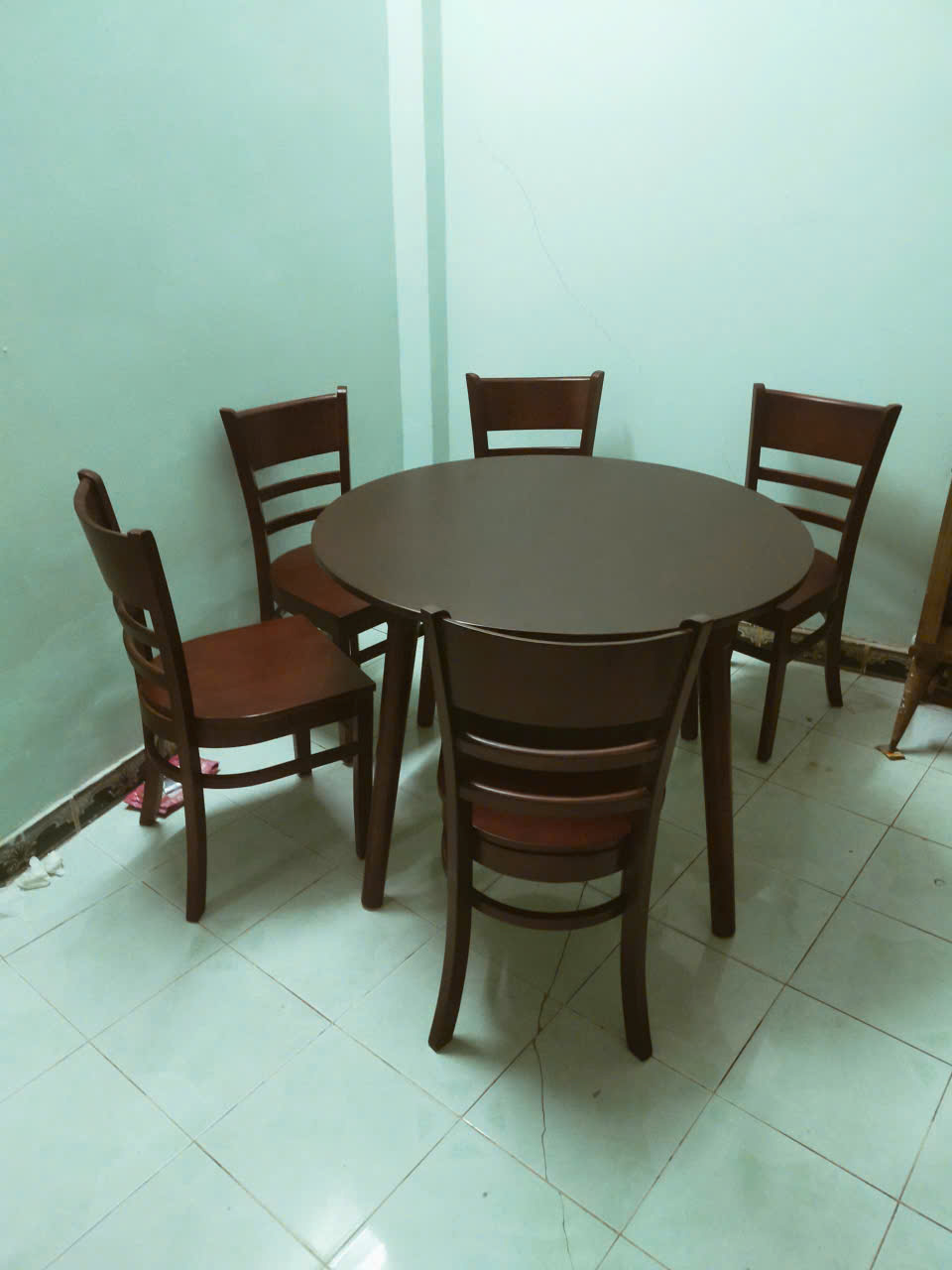 Bàn ăn gỗ D100cm – Bàn ăn tròn 6 ghế full gỗ cau su tự nhiên – Mã MH349 - Ảnh 7