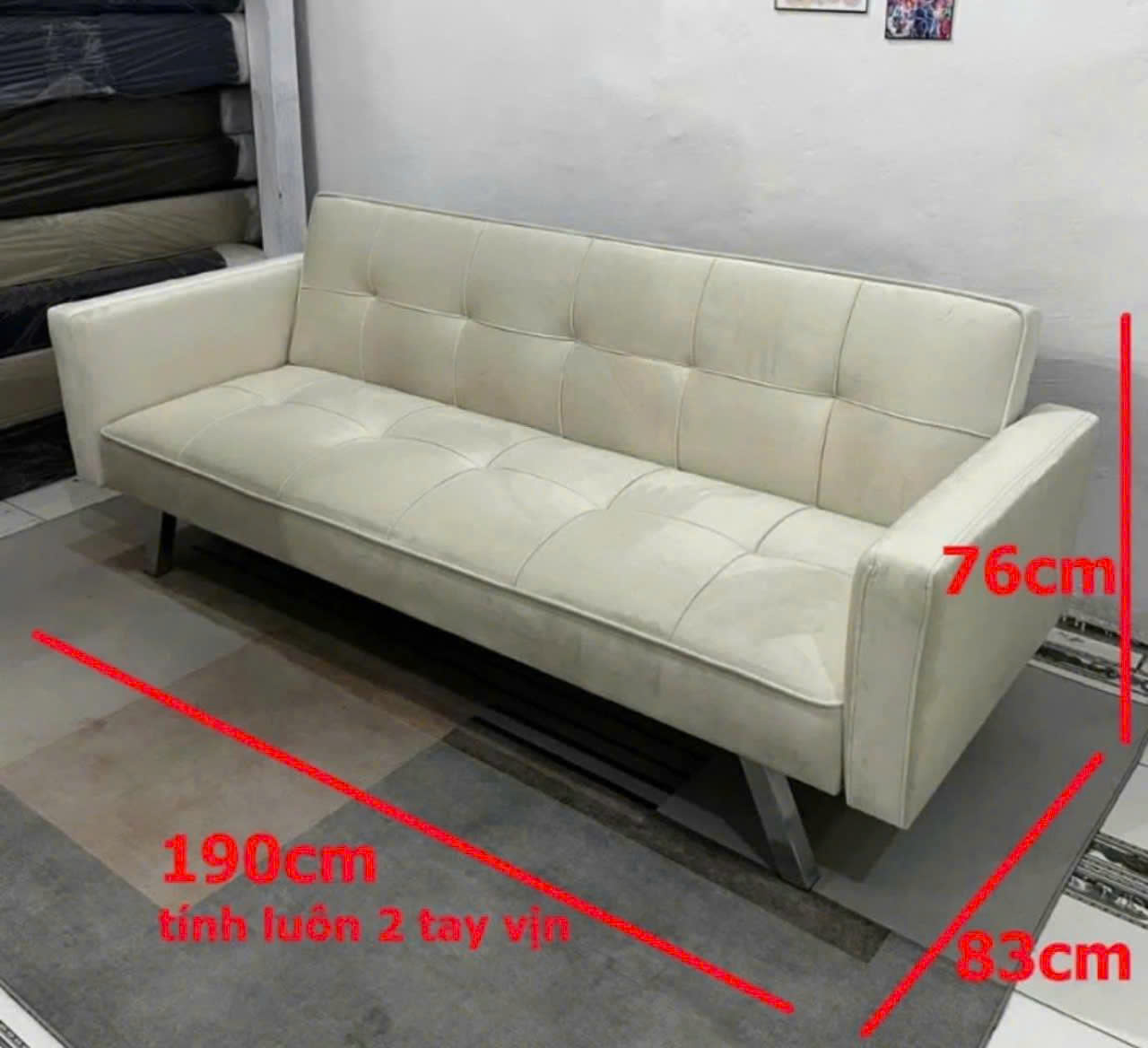 Bộ Sofa Phòng Khách 6 Món Dài 1m7 –decor salon,nail,nhà nhỏ gọn-mã MH354 - Ảnh 10