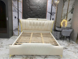 Gường Bọc Nệm Caro 1m8x2m Thiết Kế Hiện Đại-mã MH340
