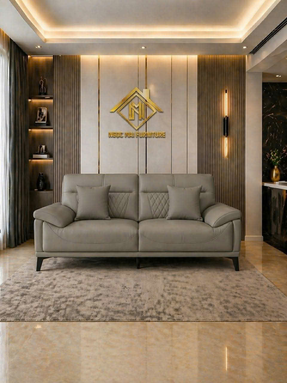 Sofa phòng khách 1m8 chân cao ,mẫu sofa hiện đại,sang trọng, tiện lợi phù hợp nhà diện tích nhỏ hoặc chung cư(không bàn trà +không đôn) – mã MH678 - Ảnh 6
