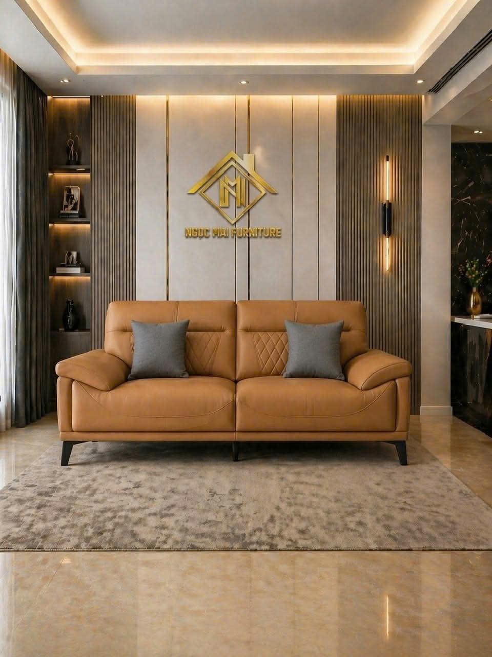 Sofa phòng khách 1m8 chân cao ,mẫu sofa hiện đại,sang trọng, tiện lợi phù hợp nhà diện tích nhỏ hoặc chung cư(không bàn trà +không đôn) – mã MH678 - Ảnh 7