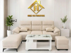 Bộ sofa caro phòng khách 2m2 chân cao hiệ đại-mã MH601