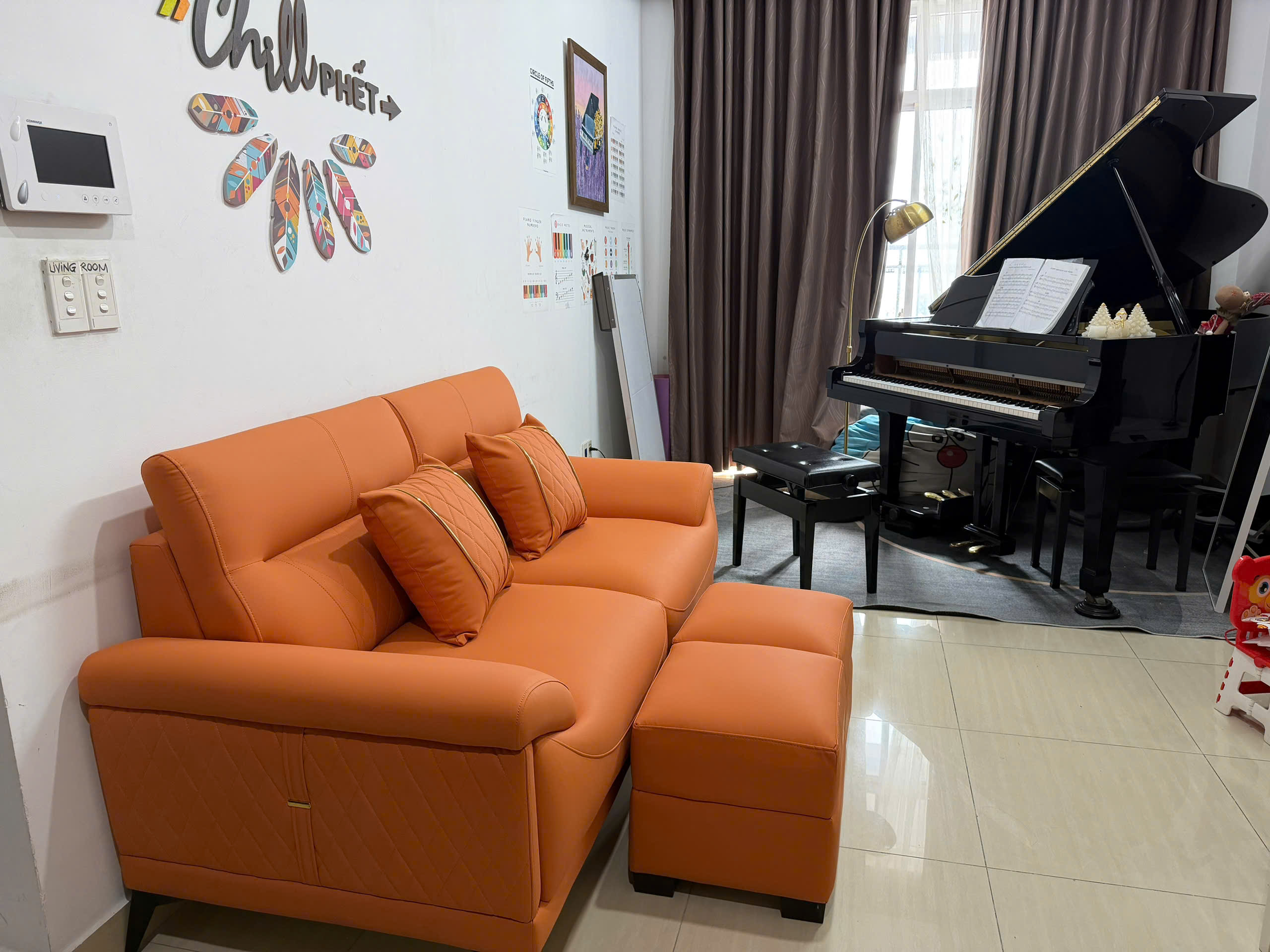 Sofa băng phòng khách 1m8 chân cao tựa lưng caro nổi bật ,mẫu sofa hiện đại,sang trọng, tiện lợi phù hợp nhà diện tích nhỏ hoặc chung cư(không bàn trà) – mã MH677 - Ảnh 8