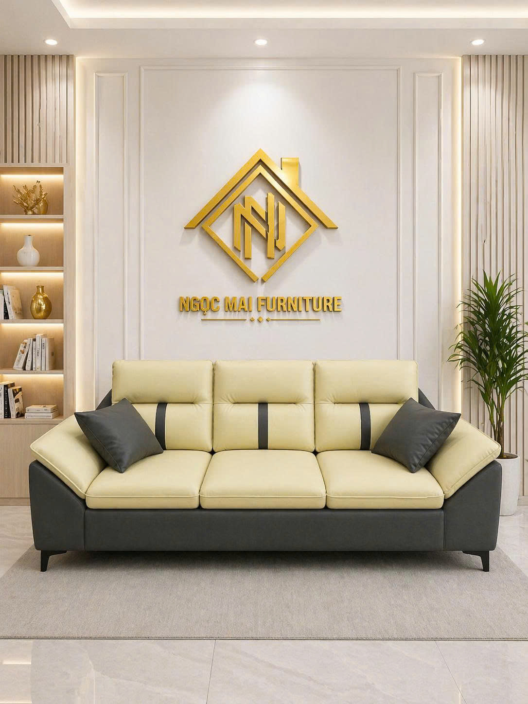 Sofa băng phòng khách 2m2 phối màu nổi bật ,mẫu sofa hiện đại,sang trọng, tiện lợi (không bàn trà) – mã MH676 - Ảnh 5