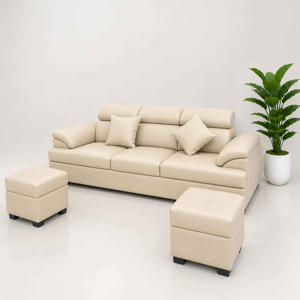 SOFA 2M2 DA PU CHỐNG TRẦY XƯỚC CAO CẤP HIỆN ĐẠI-MÃ MH670 - Ảnh 4