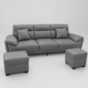 Bộ Sofa Da Cao Cấp 2m2 chân cao tựa lưng caro tiện lợi (không bàn trà) – MH671